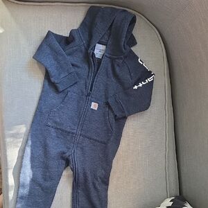 Carhartt Hooded Jumpsuit Onepiece Navy 18 Month